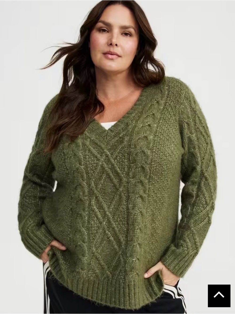 Torrid soft cable knit tunic sweater 3X / 22-24W NWT